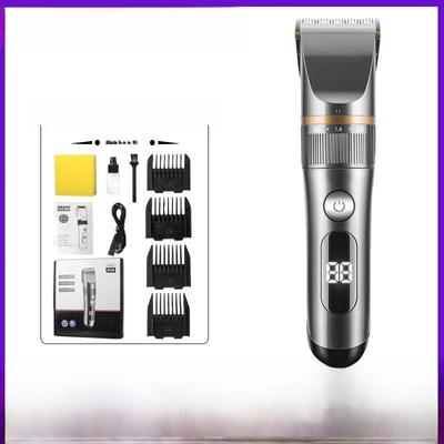 Профессиональная электрическая машинка для стрижки волос с керамическими лезвиями и цифровым дисплеем для точной стрижки