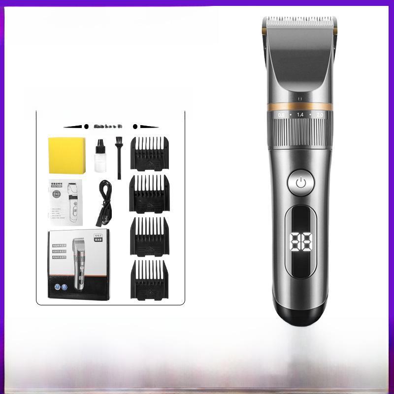 Профессиональная электрическая машинка для стрижки волос с керамическими лезвиями и цифровым дисплеем для точной стрижки
