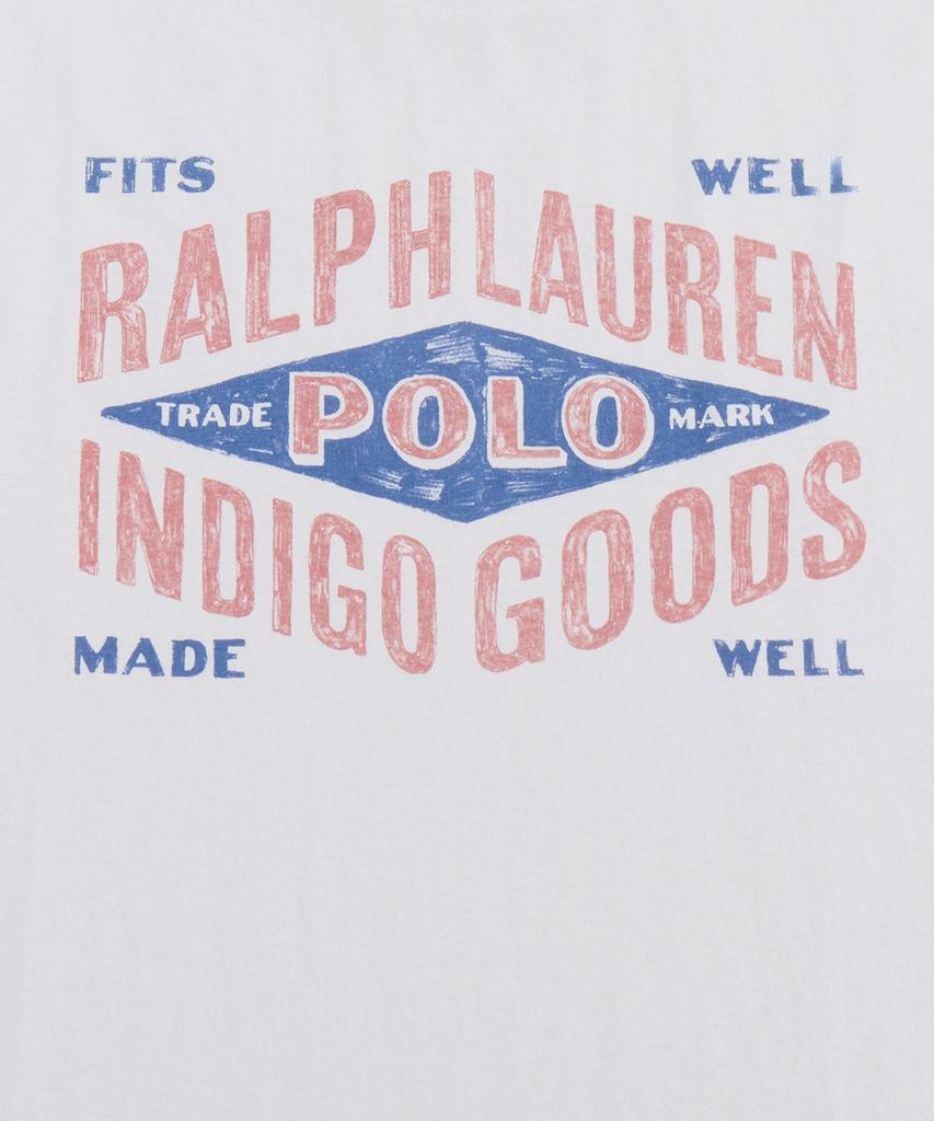 POLO RALPH LAUREN Классический крой Хлопковая футболка с графическим принтом - Белый