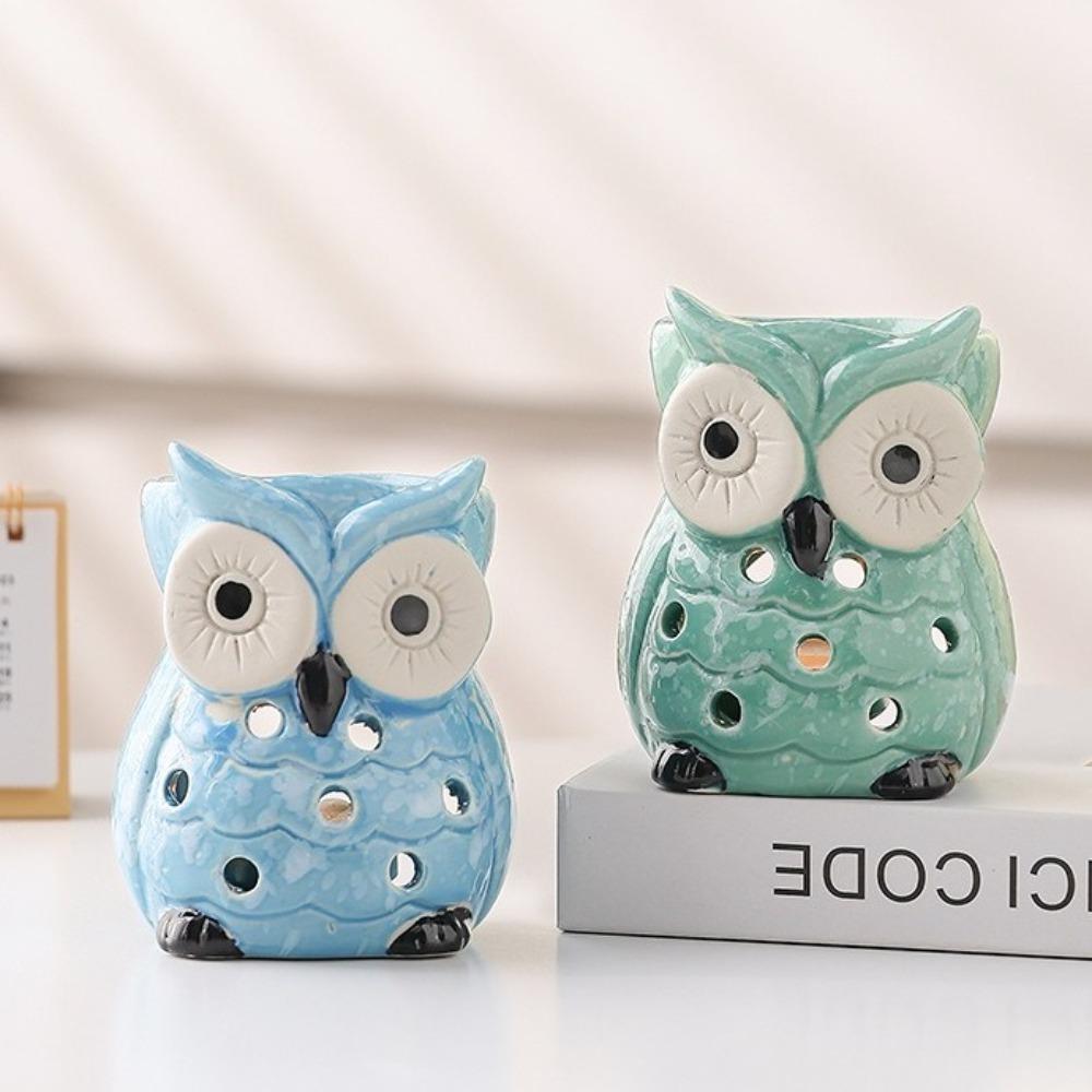 Керамическая печь для благовоний, расслабляющая печь с эссенцией, нетоксичная печь-сова для ароматерапии, студия йоги