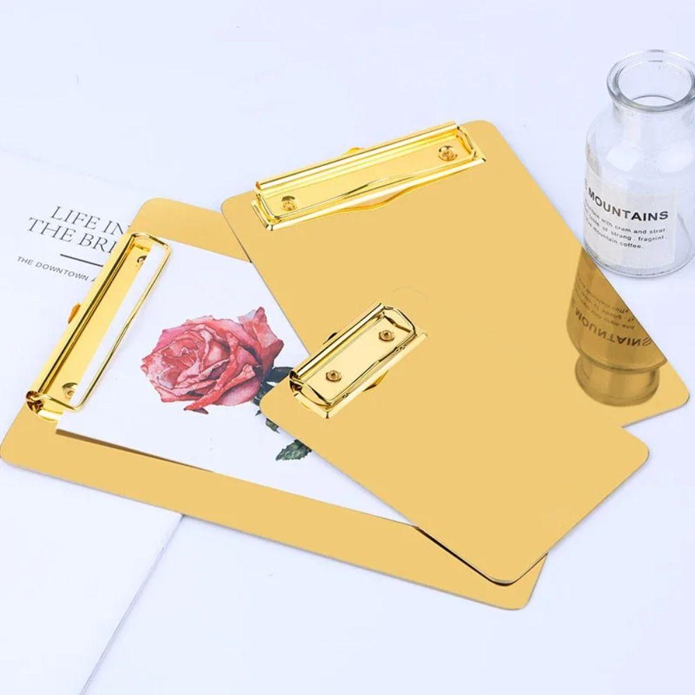 Прочный органайзер для бумаги, папка для файлов из нержавеющей стали, держатель для меню, планшет для записей, офис