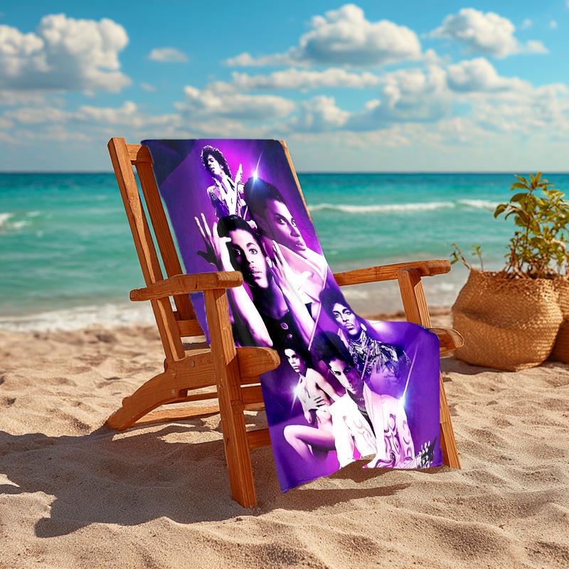 1pc Prince1 Beach Towel, Comfortable and Thick, and Swimming/Bath/Picnic/Camping Towel, Suitable for Seaside Beaches