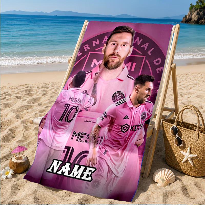 Custom Name Argentina's Victory Celebration Beach Towel Microfiber Beach Towel, Lightweight and Quick-Dry, for Summer Travel, Swimming Pool Gift