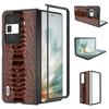 For Honor Magic Vs3 5G Case Crocodile Texture Genuine Cow Leather Back Cover
