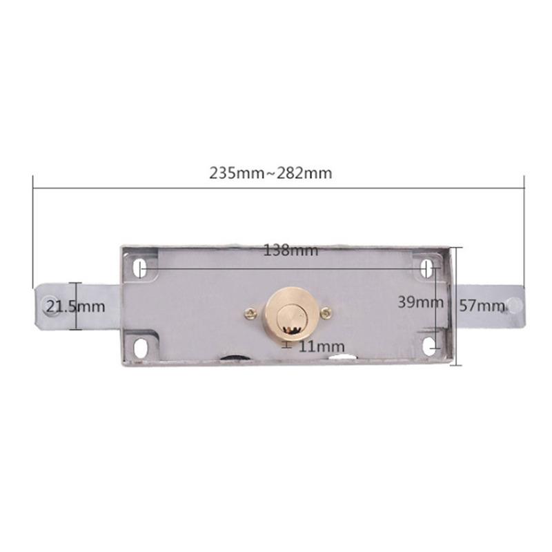 Rolling Security Door Lock Roll Gate Anti-theft Locks with Key Install Middle or Bottom Garage Gate Hardware Locks Hardware