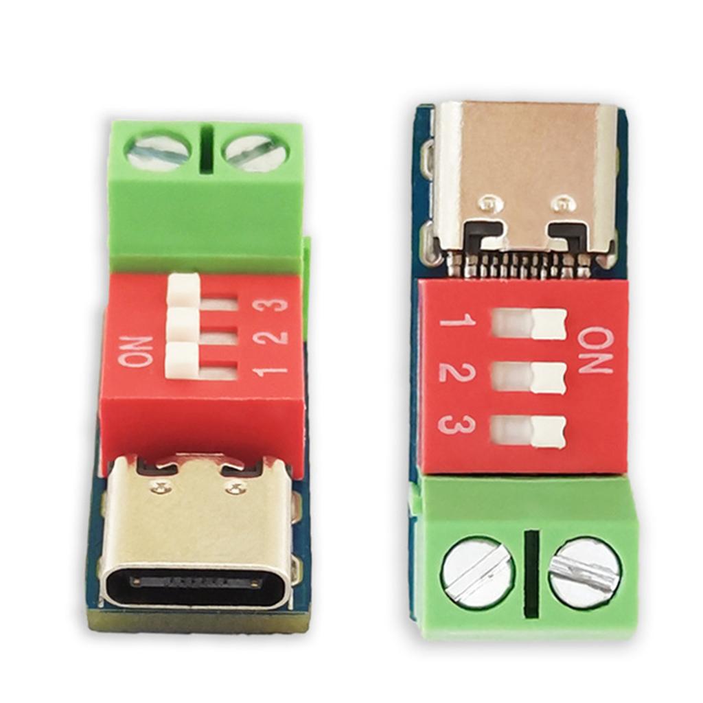 Плата-обманка для быстрой зарядки QC PD PDSink 5-20 В, модуль-обманка PD, штекер USB Type-C, разъем для зарядки, регулировка кодом набора