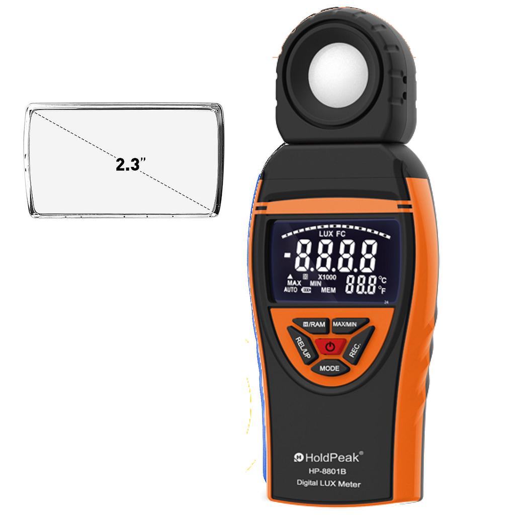 Digital illuminance meter,High accuracy and fast response,Light detector: used for light detection,LCD display,1-400,000Lux