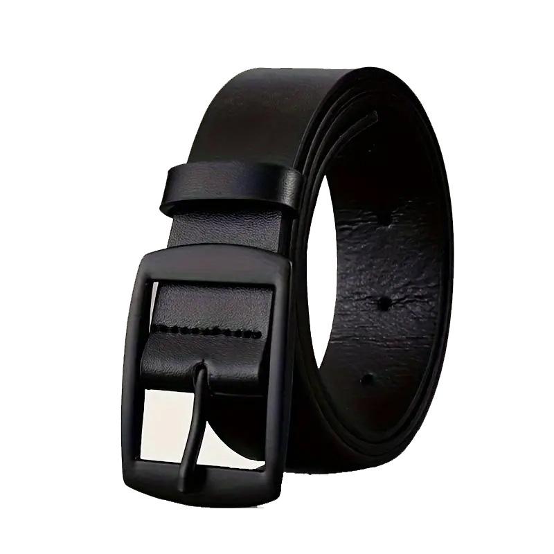 Men's New PU Microfiber Perforated Belt with Needle Buckle, Fashionable and Versatile Women's Casual Belt