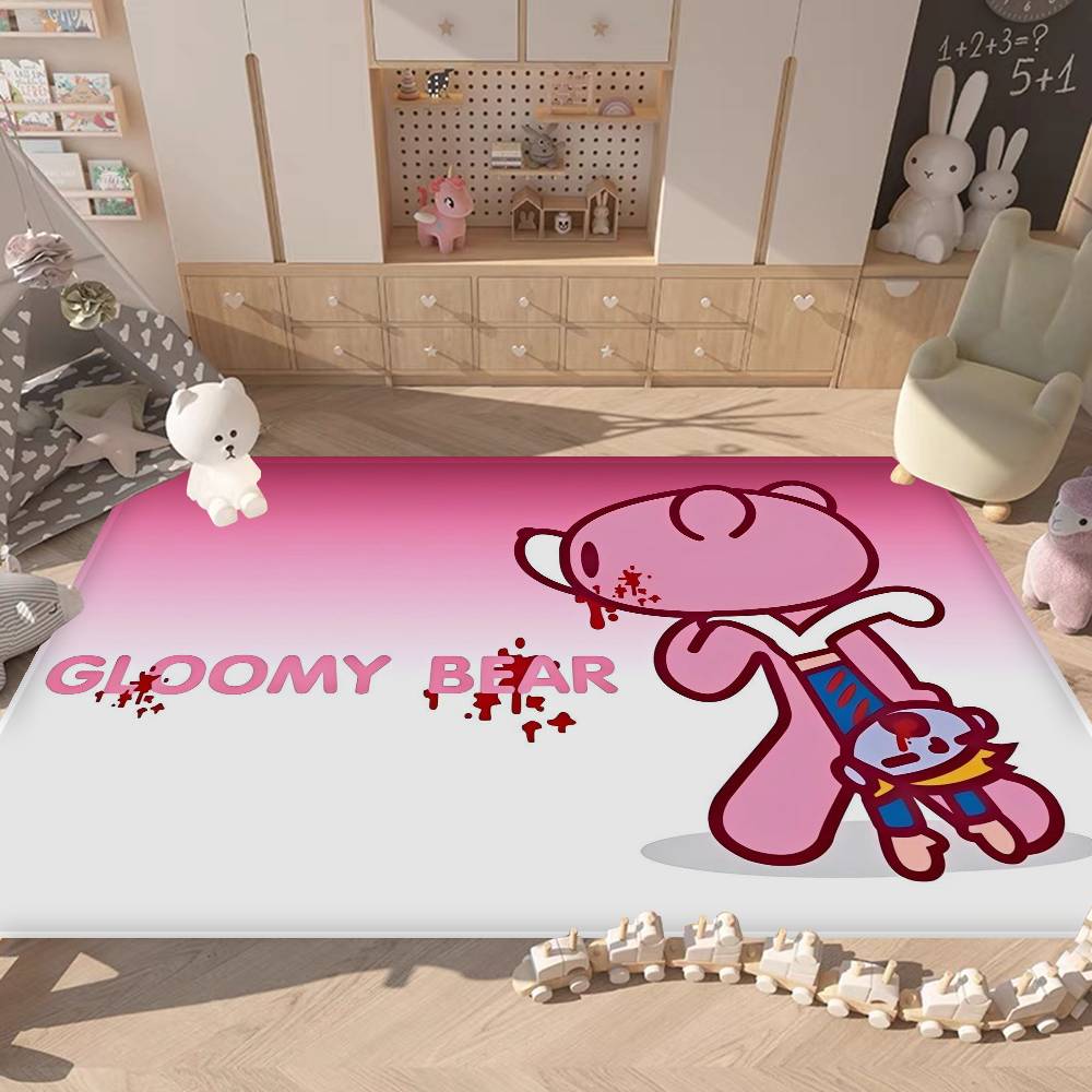 Popular Character G-Gloomy B-Bear Floor Mat Rectangle Anti-slip Home Soft Badmat Front Door Indoor Outdoor Mat Hotel Decor Mat