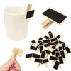 50Pcs Mini Chalkboard Signs Wooden Clip Reserved Table Signs Cute Mini Message