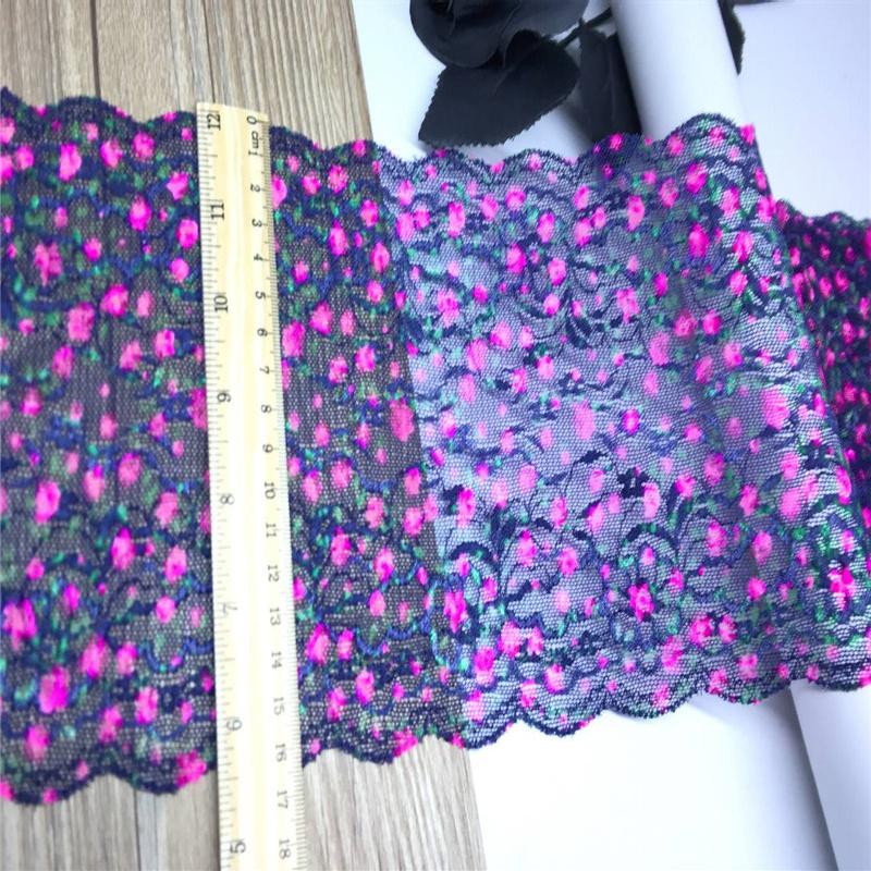 Многоцветное эластичное кружево шириной 16,5 см, эластичная спандекс швейная кружевная отделка для нижнего белья, бюстгальтера, одежды, рукоделия