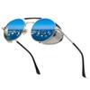 1 Pcs Gothic Steampunk Sunglasses Polarized Mens Womens Brand Designer Vintage Round Metal Frames