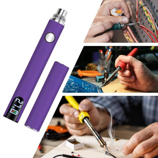 Комплект паяльника с цифровым дисплеем, регулируемой температурой, портативный, легкий, перезаряжаемый, набор для паяльника