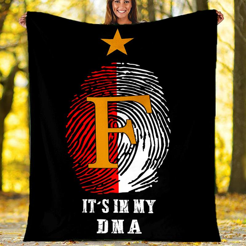 Feyenoord Rotterdam logo printed throw blanket—soft,warm;versatile blanket for all seasons—perfect as &air-conditioning throw,nap blanket