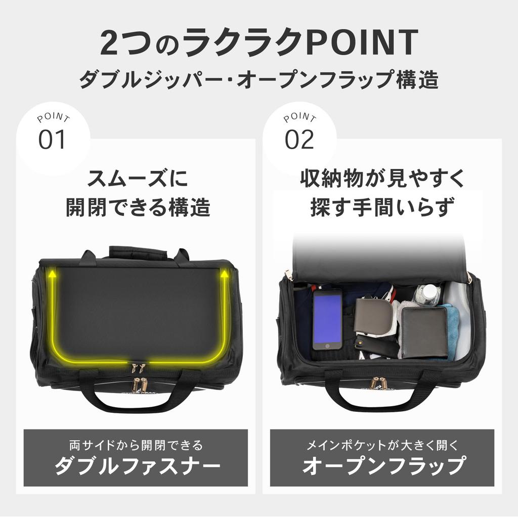 Boston Bag 40L Sports Bag Golf Bag Gym Travel Large Capacity Waterproofing Shoe In [PYKES PEAK] [With Pocket] Men's Women's