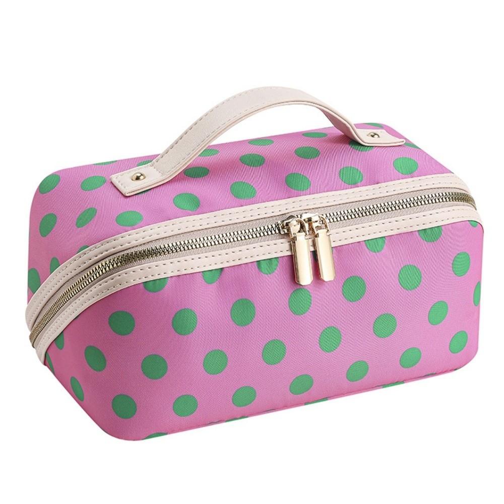 Polka Dot/Striped Women's Cosmetic Bag Vintage Travel Cosmetic Case Makeup Accessory