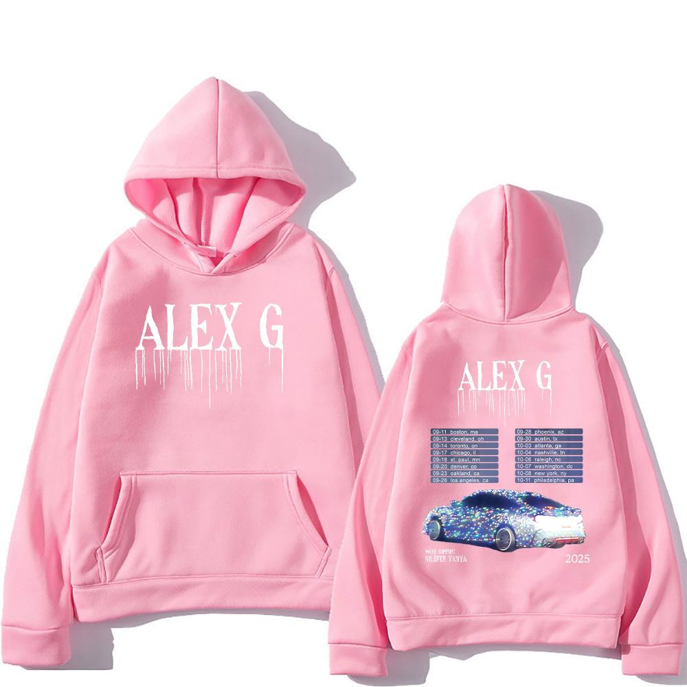 Худи Alex G Artist Модные толстовки Alex G Tour для женщин и мужчин, повседневная флисовая одежда, худи с графикой с двух сторон, Y2K