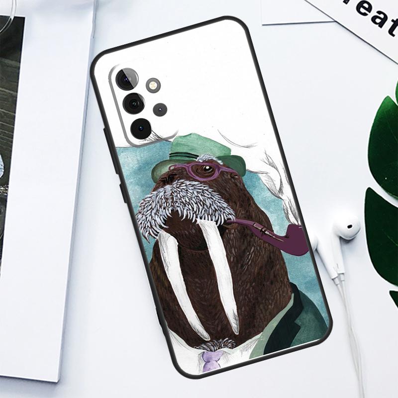 Милый морж для Samsung Galaxy A55 A54 A35 A15 A34 A14 A53 A33 A13 A05 A06 A16 A22 A32 A52 Чехол для телефона