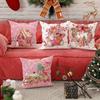 Рождественский декоративный чехол для подушки Рождественский пряничный человечек в виде конфетного домика с рисунком поезда чехол для диванной подушки украшение для дома
