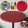 New 60-140cm Weding Round Table Cover Waterproof Case Dining Table Oil-Proof Elastic Tablecloth Fitted Wedding Decoration Hotel