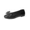 Flat Shoes Autumn New Fashion Shallow Mouth Single Shoes Versatile Round Head Bow Commuting One Pedal Doudou Shoes