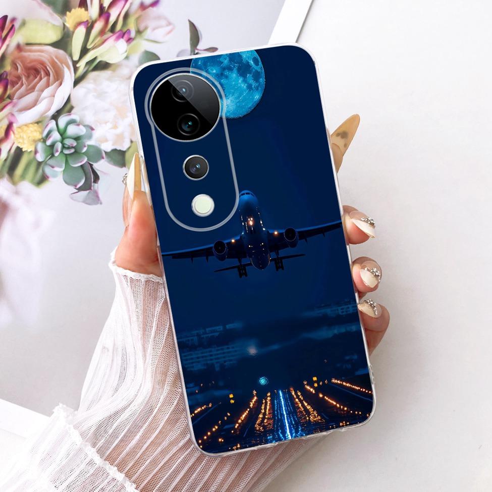 Чехол Для Vivo S19 Pro Прозрачный Чехол Эстетичный Роскошный Милый Модный Цветок Смешной Расписной Funda Для Vivo S19Pro V2362A Обложка