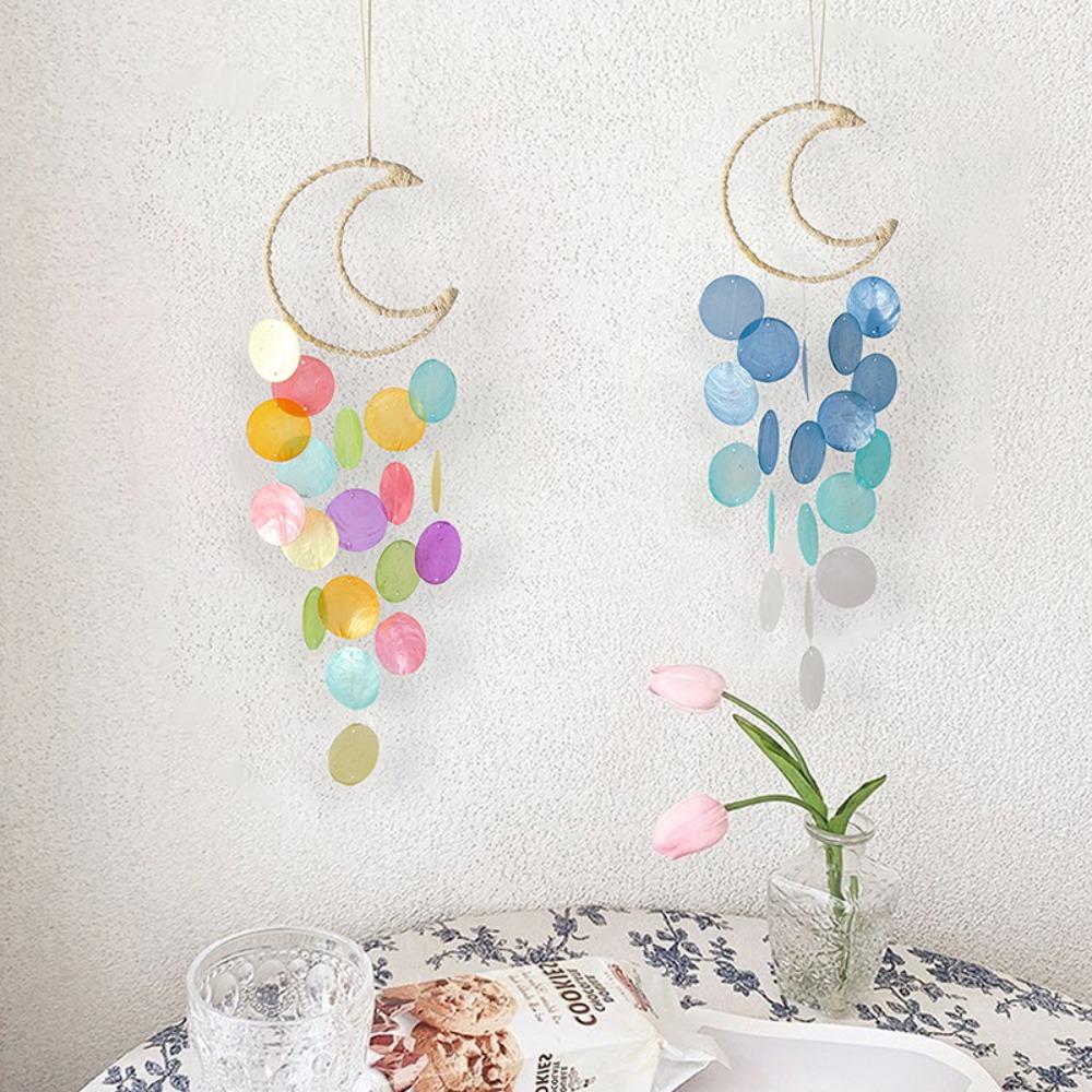 Hanging Shell Moon Dream Catchers Circle Shell Shell Pendant Creative Wind Chimes Balcony