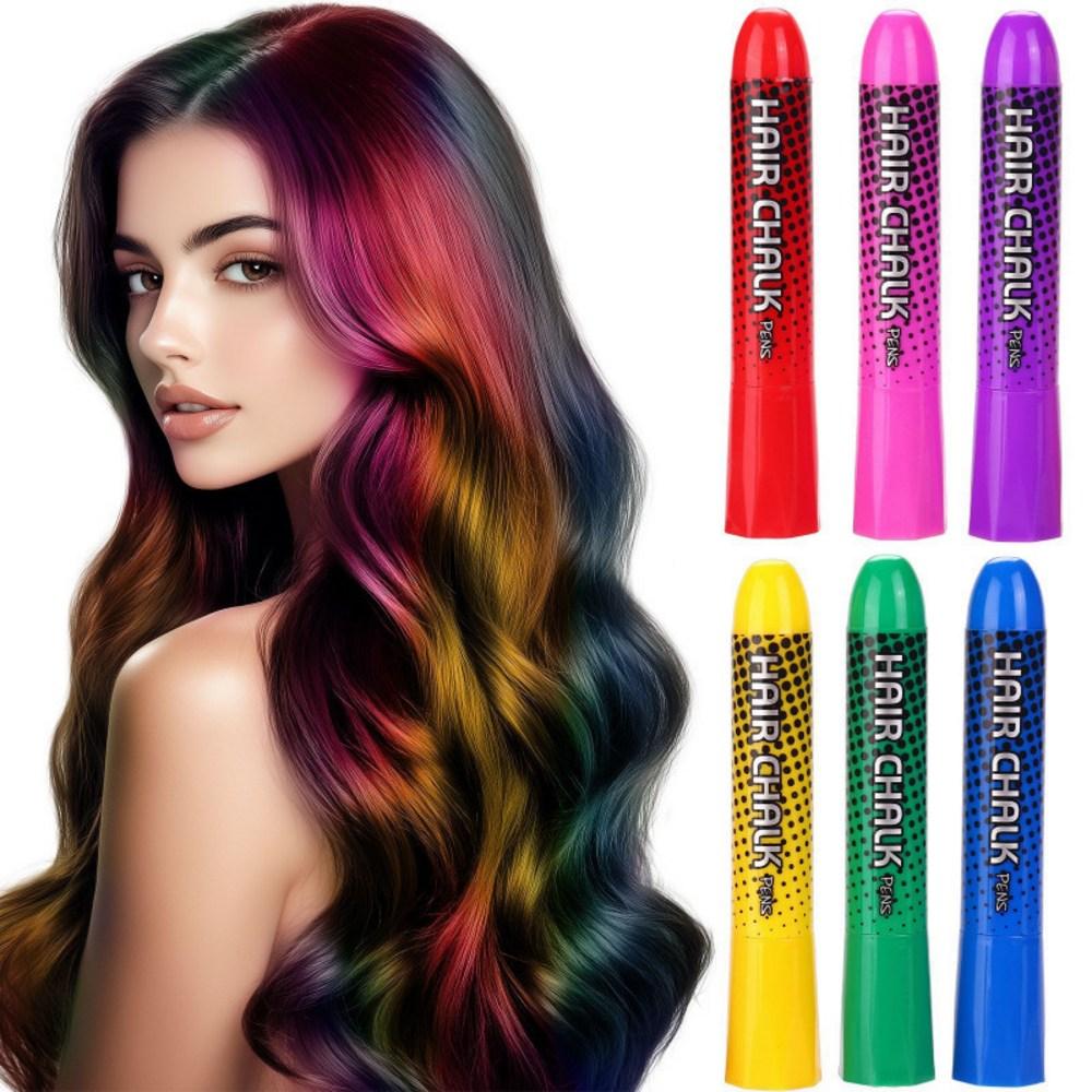 Hair Pen Disposable Temporary Color Spot, Color DIY Hair Chalk Gray Hair Root Cover Festival Cosplay Ring