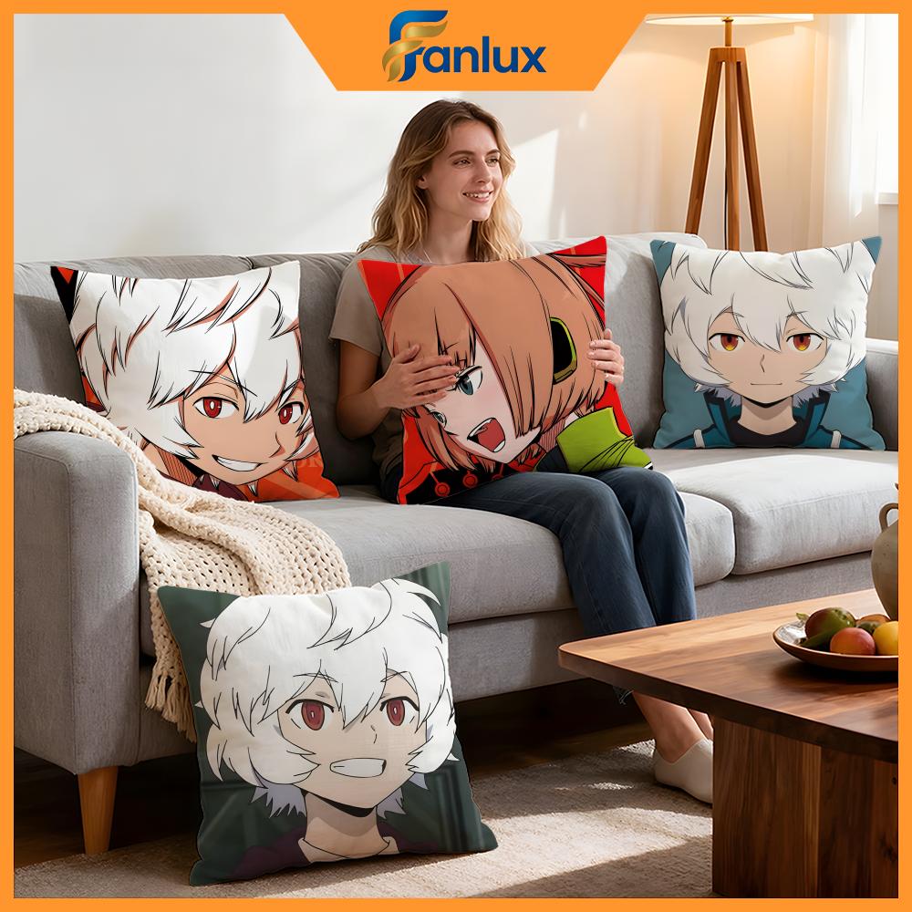 Anime World Trigger Cushion Cover Pcs Decorative Covers Soft Cushion Case for Sofa Couch Decor x x Pillowcases