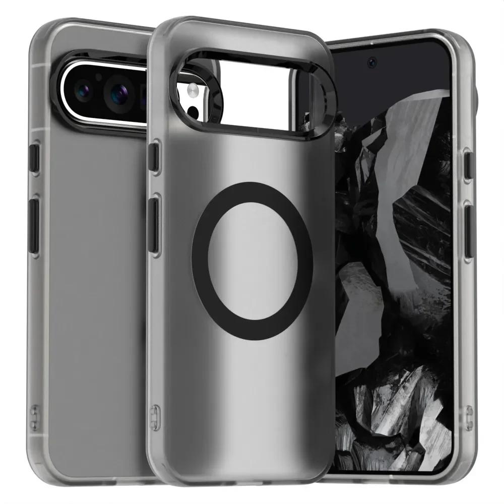 Кристально-матовый прозрачный чехол для телефона конфетного цвета для Google Pixel 10 9 8 A Pro XL Ударопрочный Магнитный Беспроводная зарядка Защитная крышка