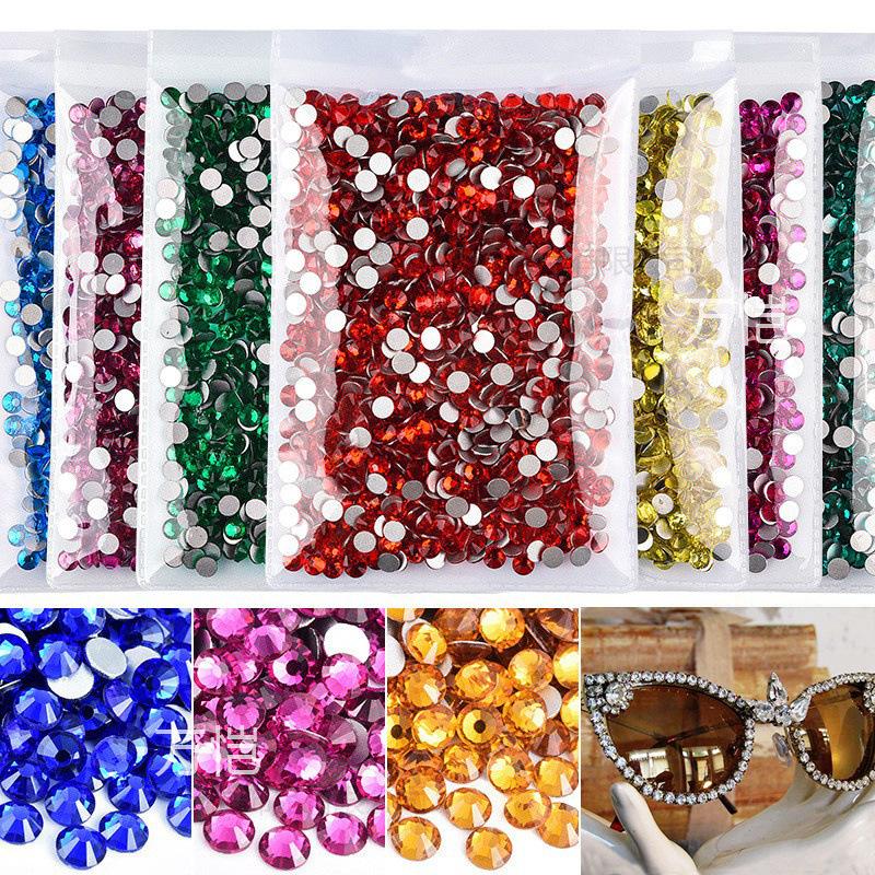 Flat Bottom Diamond, Manicure Diamond Glass, Crystal Round Mobile Phone Accessories, Sticker Diamond Diy Rhinestone Jewelry Accessories