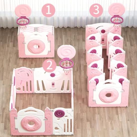 Складной манеж с откидной дверью, набор из 14 комнат Baby Gade Baby [LifeRed] (Пончик)