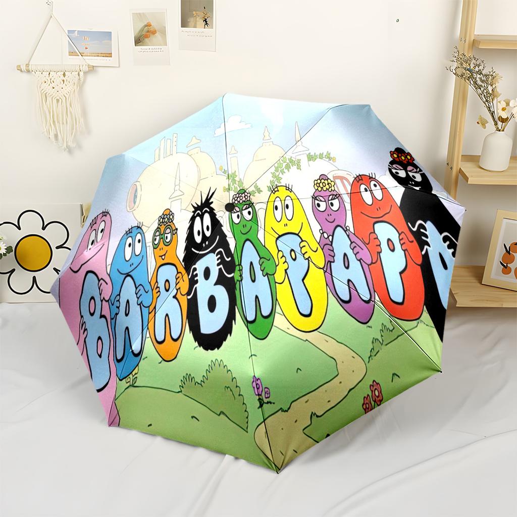 Barbapapa Portable Automatic Umbrella Compact 8-Rib Lightweight Foldable Design All-Season Travel Stylish Accessory Wedding Party Gift