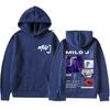 Rapper Milo J 166 Album Merch Printed Hoodie 2025 Fall/Winter Men's Women's Hip Hop Sweatshirt Hipster Pullover Harajuku Style