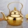 Чайник из нержавеющей стали золотого цвета с фильтром-инфузором, чайник для кофе, чайник для зеленого улуна, кухонная посуда для дома и офиса