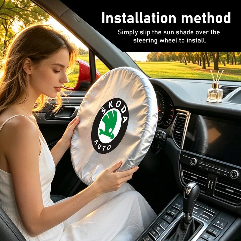 PBMN1 Для интерьера автомобиля Skoda Руль Солнцезащитный Изоляционный Защитный Чехол Fabia Kamiq Superb Scala Enyaq-iV MK3 VisionS Yeti