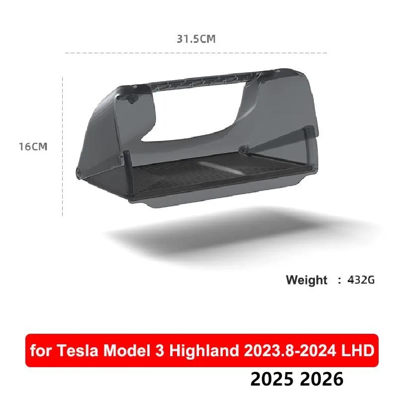 Для Tesla Model Y Juniper 2026 Model 3 Highland 2025 Скрытый ящик для хранения под экраном Органайзер-кейс для центральной консоли за экраном