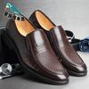 Новая кожаная обувь мужская из натуральной кожи деловая модельная мужская обувь перфорированная дышащая кожаная обувь мужская с острым носком