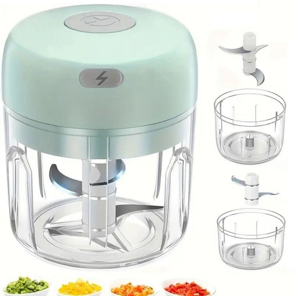 100/250ml Electric Food Chopper Household Garlic Masher Machine Condiment Grinder  Kitchen Gadgets