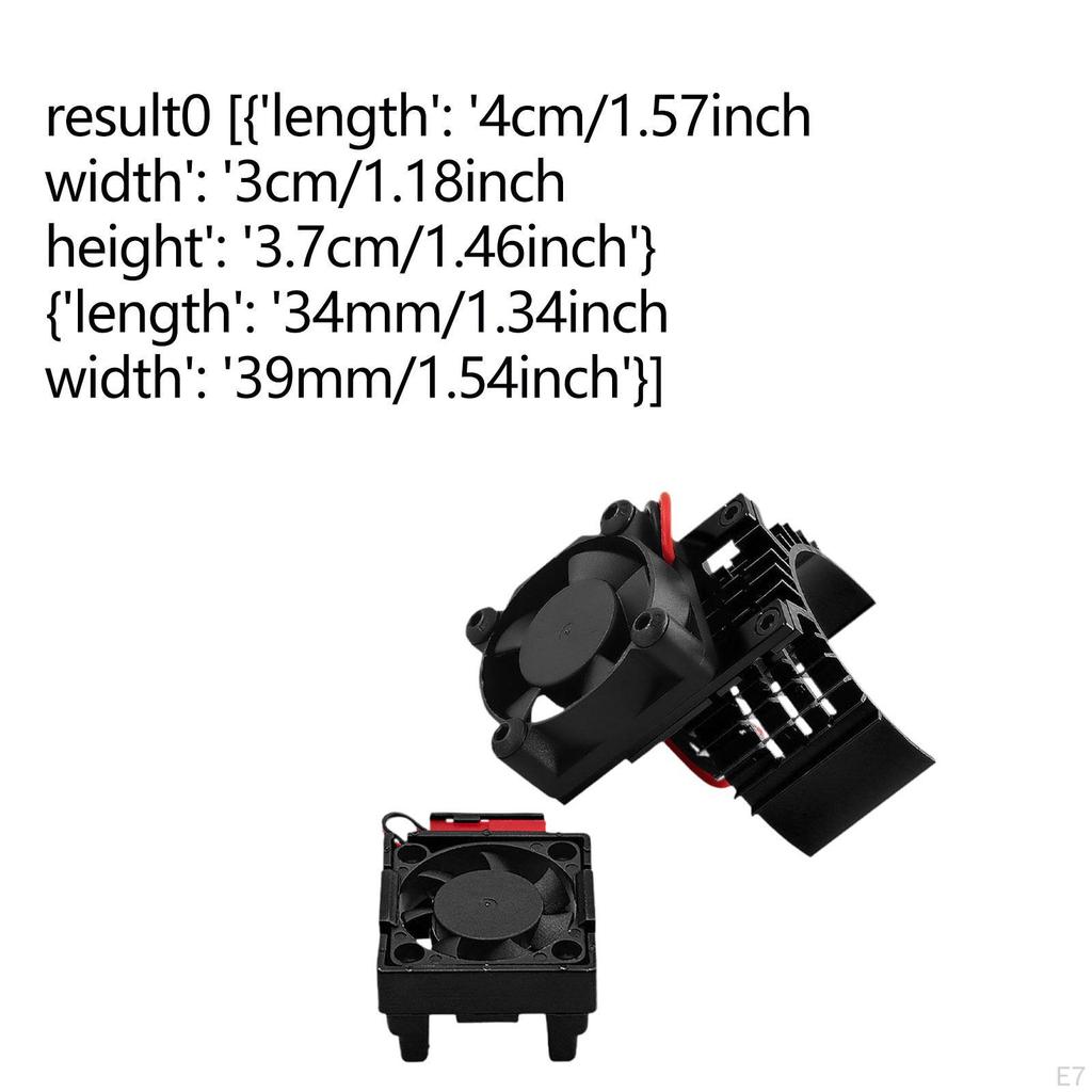1/10 RC Car ESC Cooling Fan and Motor Set Aluminum Alloy High Performance Direct Replaces