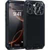 Beasyjoy для iPhone 16 Pro Металлический чехол, Прочный усиленный чехол со встроенной защитой экрана и камеры, Ударопрочный Full Body Военного класса