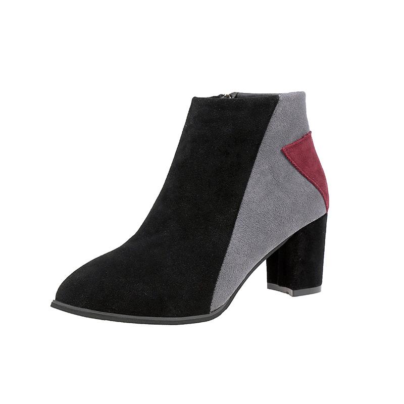 Модные женские ботильоны на высоком квадратном тонком каблуке с острым носком и молниями из натуральной кожи разных цветов, женские ботинки896