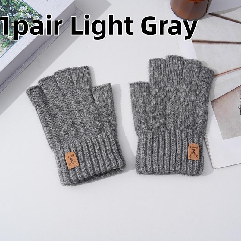 1 пара зимних перчаток без пальцев, ветрозащитные, дышащие, повседневные перчатки, подходят для работы, письма, сенсорных экранов, перчатки для велоспорта на открытом воздухе