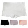 Women Underpants Slim Fit Solid Color Elastic Waistband Mid Waist Good Breathability Lady Boxers Female Daily Underwear