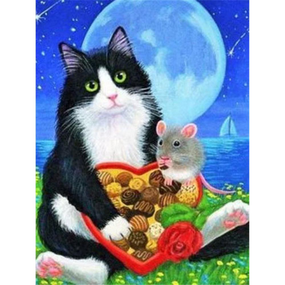 5d Алмазная картина Полный квадрат DIY Алмазная вышивка Животное Мозаика Зимняя ремесленная Настенный художественный декор