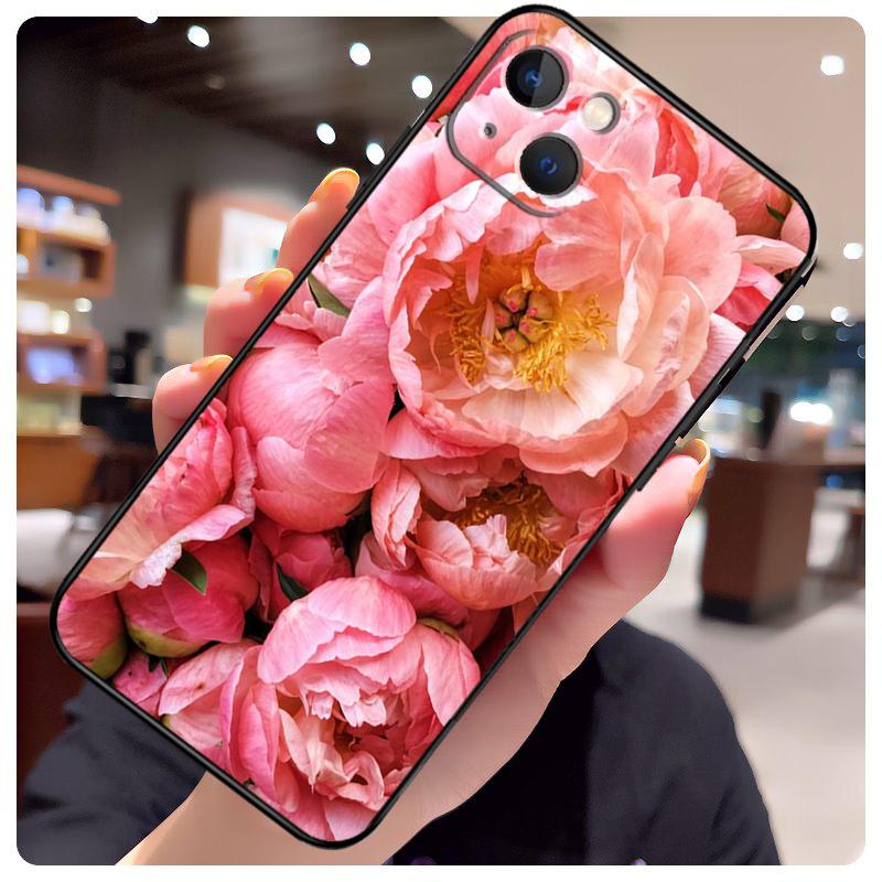 Элегантный чехол с цветком пиона розово-фиолетового цвета для iPhone 17 Pro Max 15 14 13 11 12 16 Pro Max mini 15 16 Plus 16e 17 Air Чехол для телефона