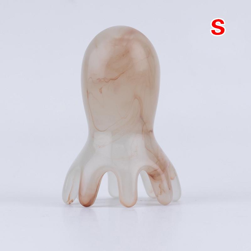 Resin Octopus Comb Head Massager Wide Tooth Meridian Scraping Scalp Brush Acupuncture SPA Gua Sha Health Deep Massage Tool