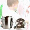 Double Dipper Artist Brush Cleaner Stainless Steel Paint Brush Wash Bucket for Painter