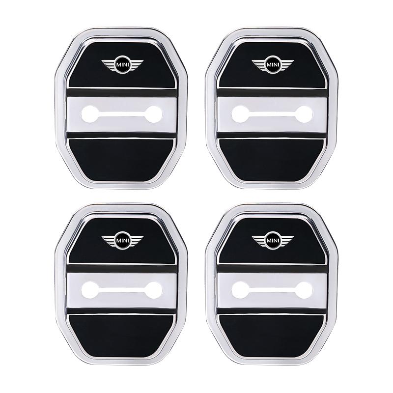 4Pcs Silicone Car Door Lock Buckle Protector Cover Accessories For MINI Cooper S Works JCW R55 R56 R50 R53 R60 R61 F54 F55 F56