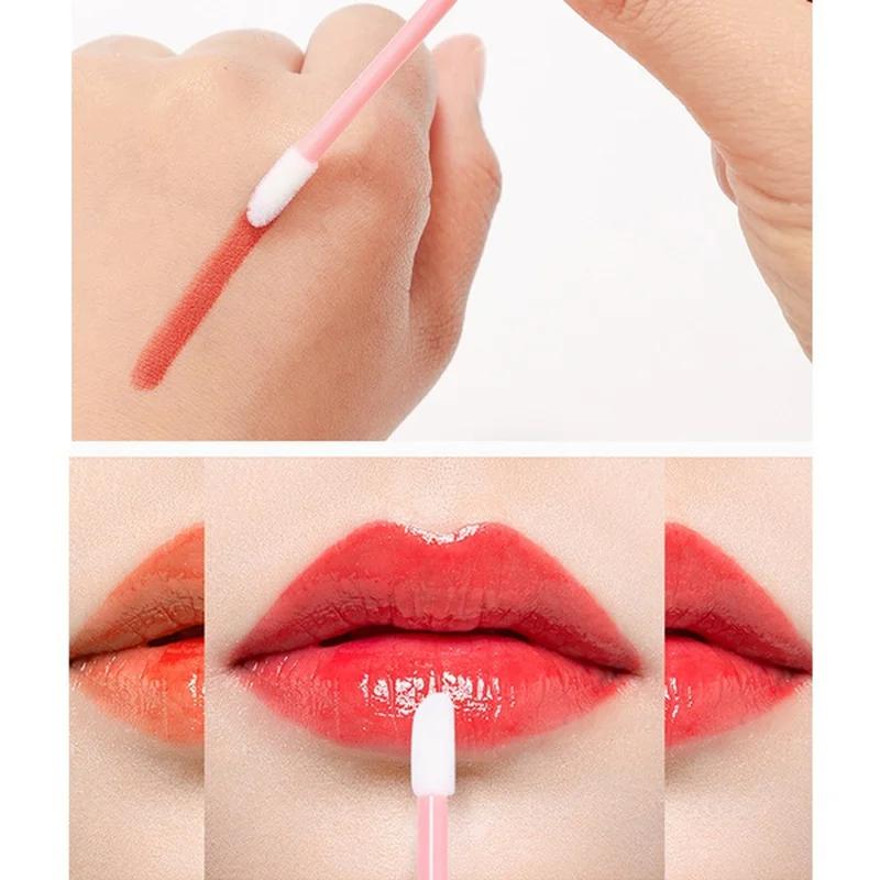 50 шт./набор одноразовых кистей для губ Crystal Mini Lipstick Brush Stick Portable Beauty Tool Multifu High Quality Brushs